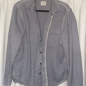 Save Khaki United Home Work blanket twill overshirt made in USA